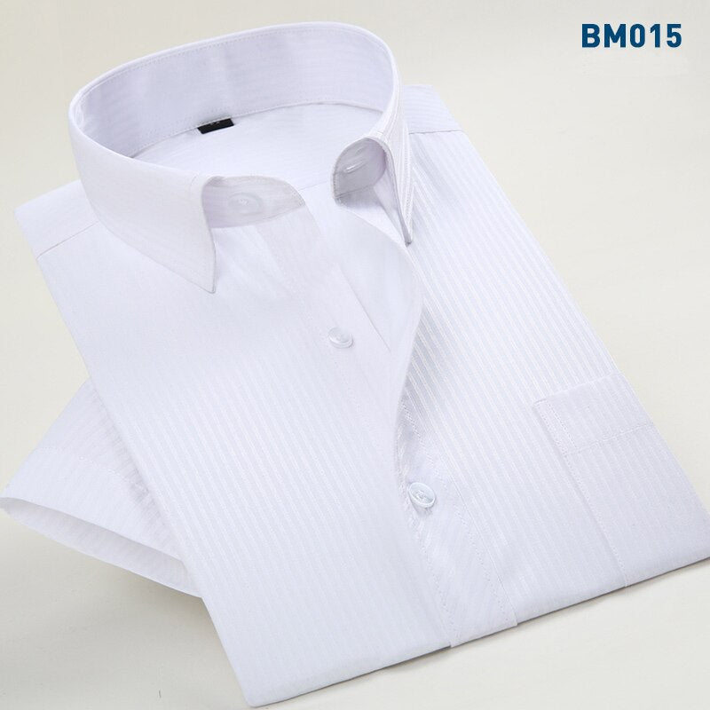 Men Fashion Clothing Solid Color Twill Shirts Men Business Formal Dress Shirts