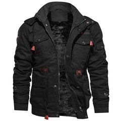 Winter Parkas Mens Casual Thick Warm Bomber Jacket Mens Outwear Fleece