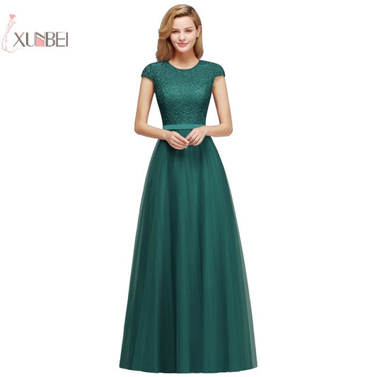 Homecoming Dresses: Tulle Long Prom Dresses With Sequins Diamonds Crystal Scoop