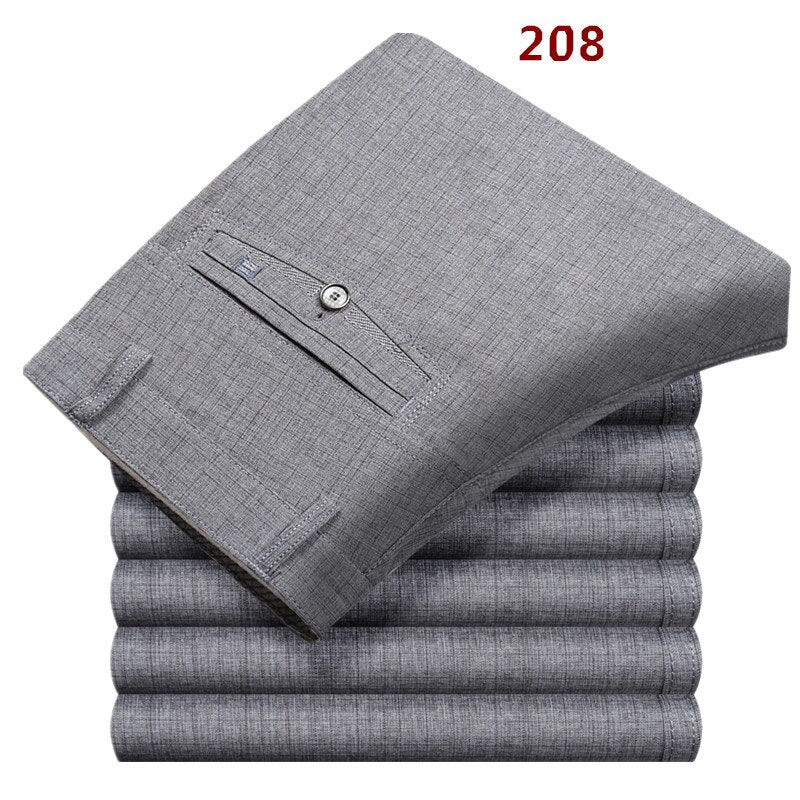 Spring summer Suit Pants For Men Loose Men Dress Pants Classic Straight Formal Mens