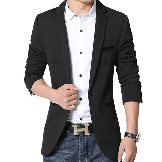 Brand Mens Casual Blazers Autumn Spring Fashion Slim Suit Jacket