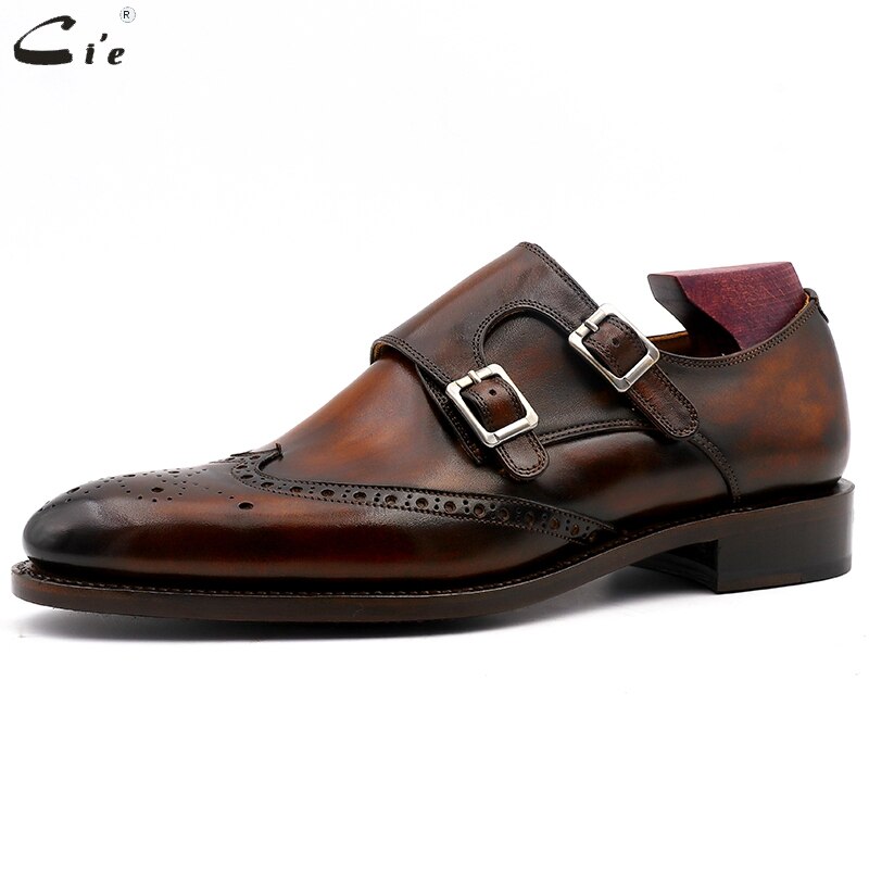 Round Toe Brogues Full Grain Genuine Calf Leather Formal Shoes Custom