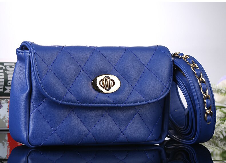 Fashion Leather Waist Bag Women Fanny Chest Bag Pack Female Plaid