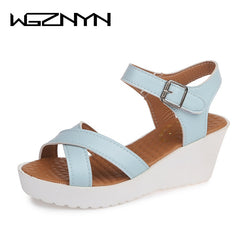 Women Sandals Casual Woman Shoes Platform Summer Wedges Sandals Peep Toe Ladies Shoes Black Size 35-44