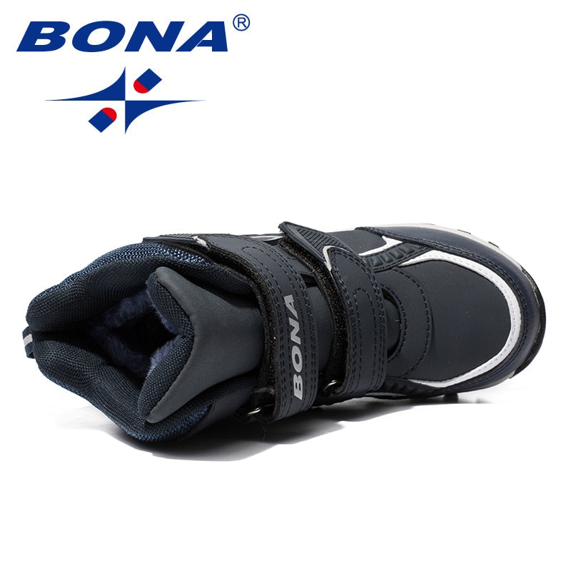 Classics Style Children Boots Hook &amp; Loop Boys Snow Boots