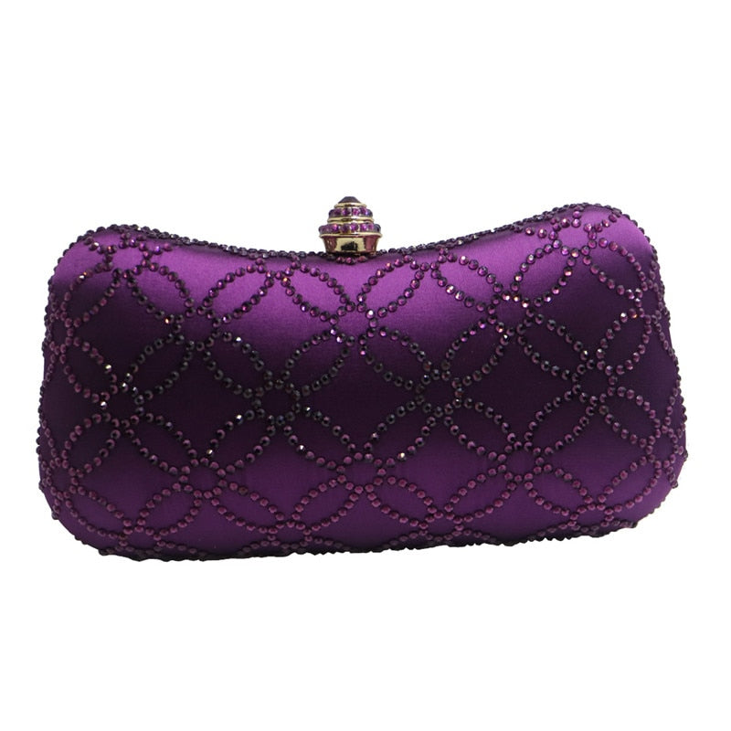 Flower Emerald Dark Green Rhinestone Crystal Clutch Evening Bags for Womens