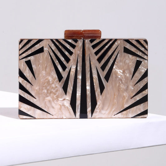 Fashion Pearlescent Acrylic Bag Chain Women Messenger Bag Geometric