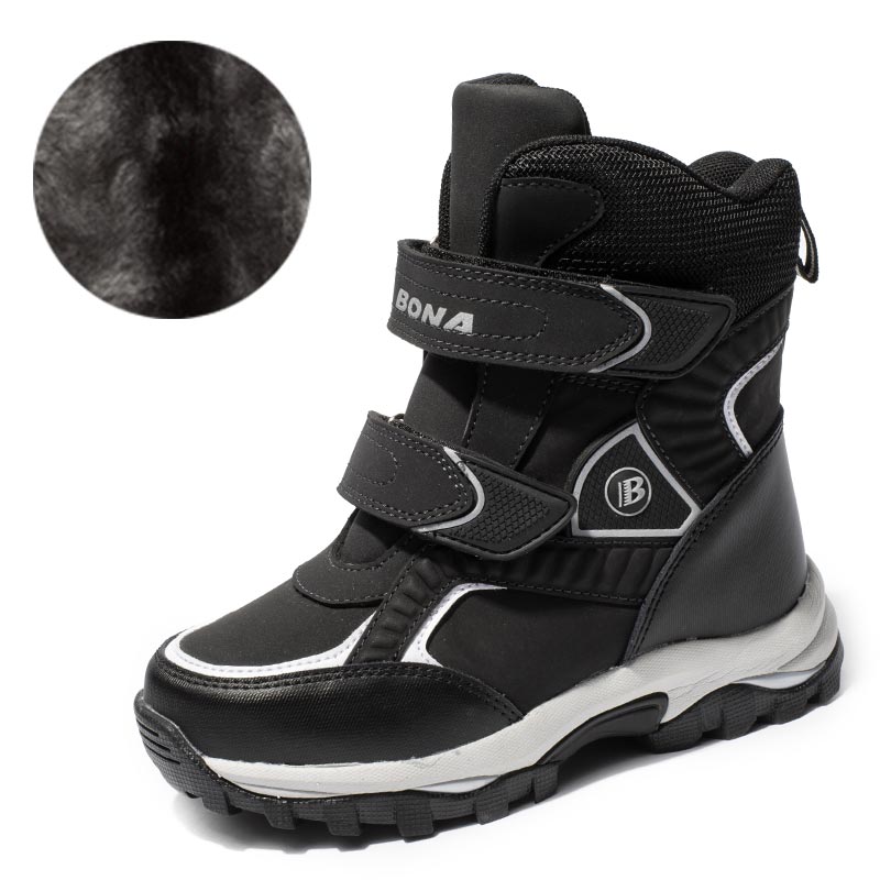 Classics Style Children Boots Hook &amp; Loop Boys Snow Boots