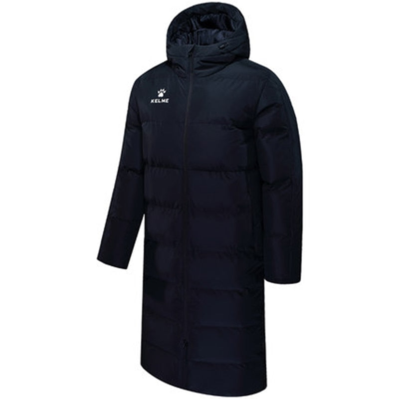 Men Winter Jacket Long Solid Sports Training Coat Male Overcoat Outerwear