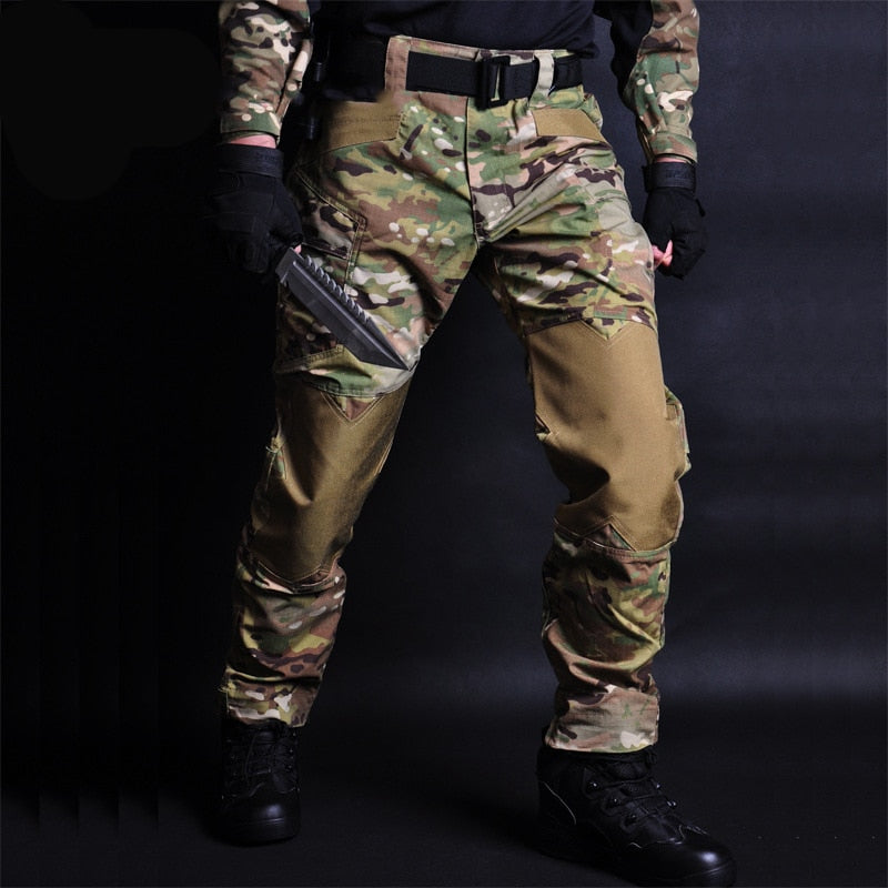 Men Jogger Tactical Pants Camouflage Military Cargo Sweatpants Loose