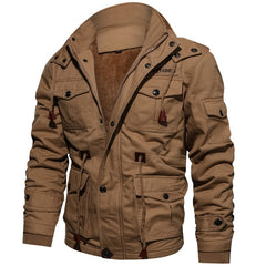 Winter Parkas Mens Casual Thick Warm Bomber Jacket Mens Outwear Fleece