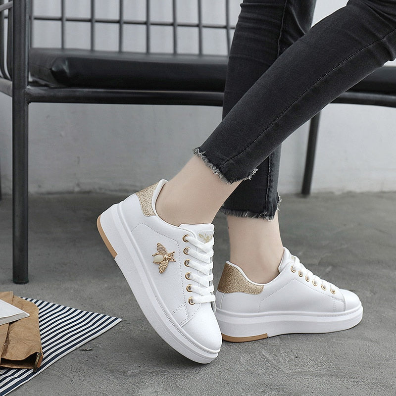 White Shoes Women Sneakers Platform zapatos de mujer Fashion