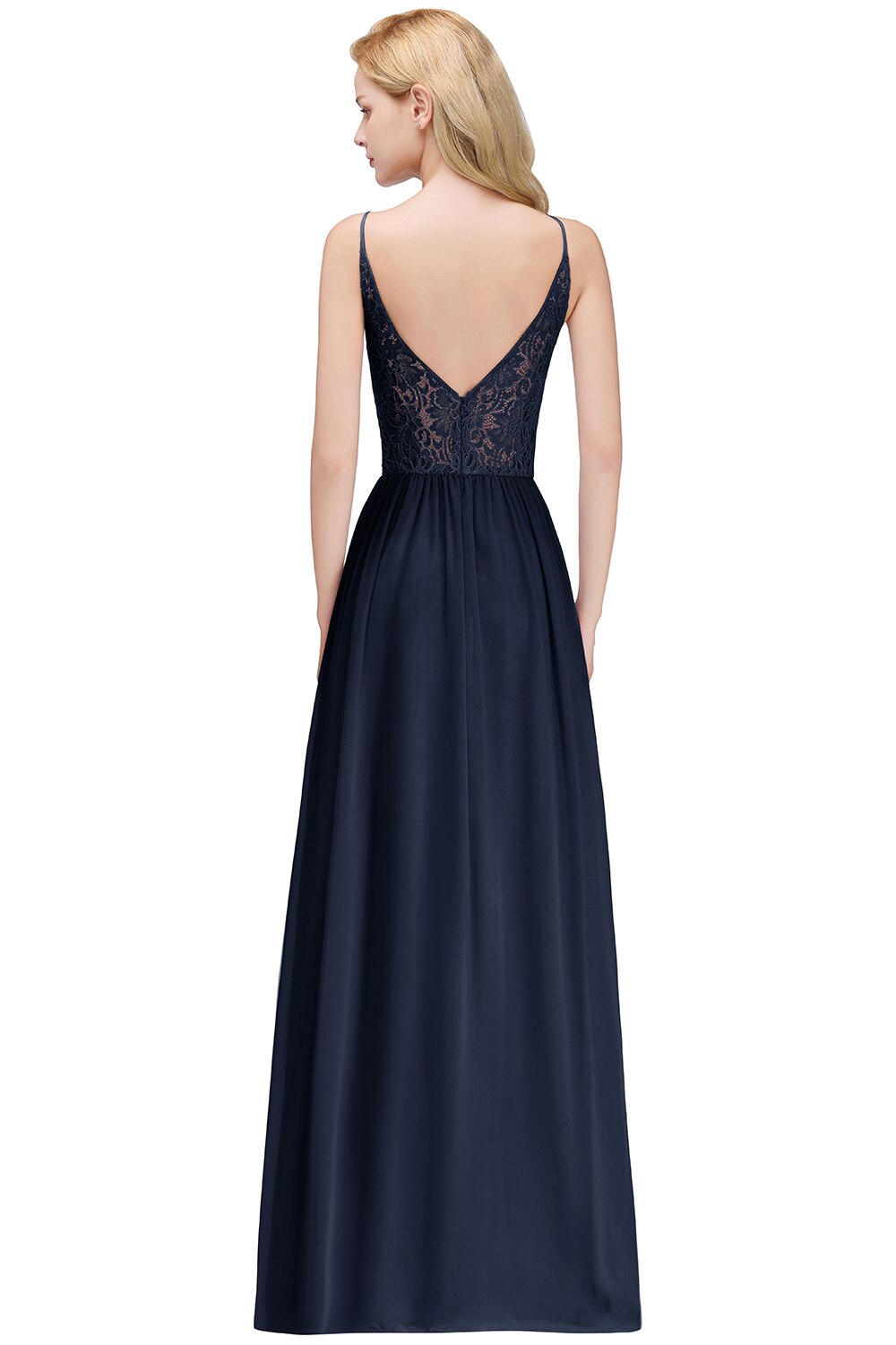 Homecoming Dresses: Lace Prom Dresses Long Charming Backless Spaghetti Straps