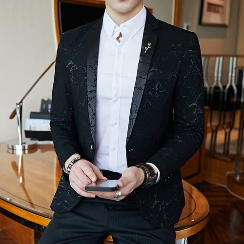 Luxury banquet party suit jacket evening dress fashion jacquard casual business