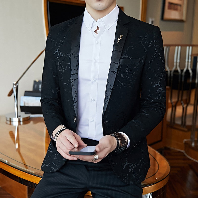 Luxury banquet party suit jacket evening dress fashion jacquard casual business