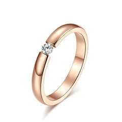 Engagement Ring for Women Stainless Steel Silver Color Gold Color Finger Girl