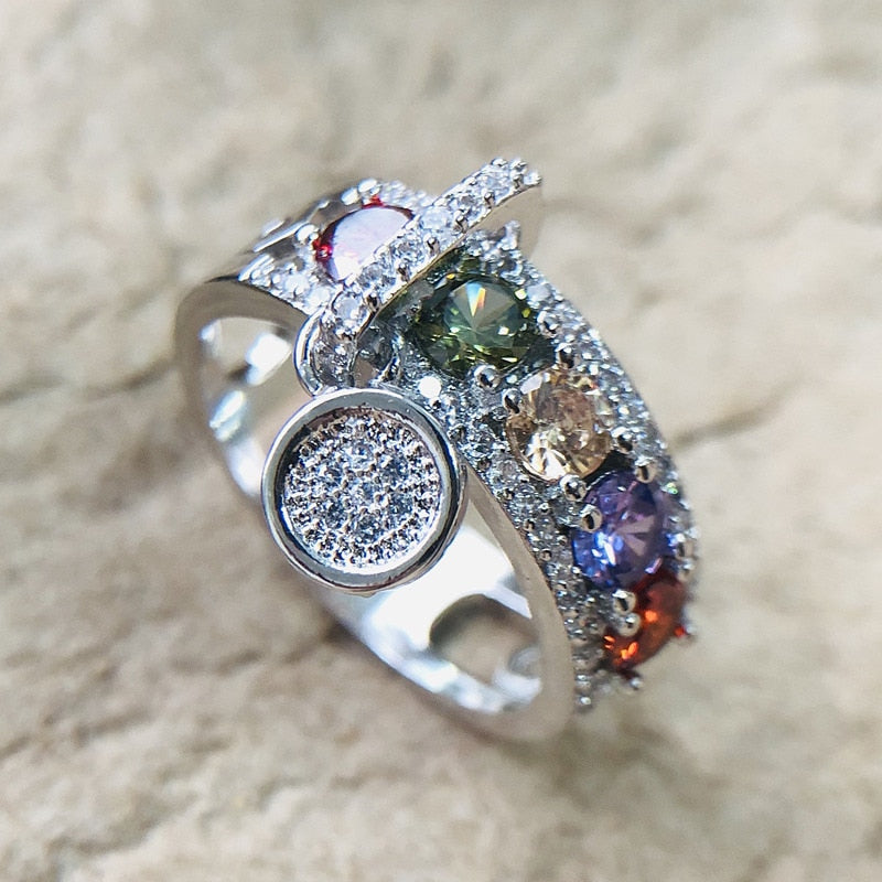 Vintage Rose Gold Filled Wedding Rings For Women Fashion Jewelry