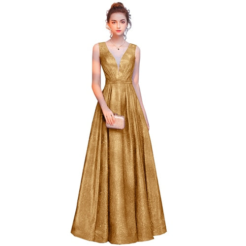 Homecoming Dresses: V Neck High Split Tulle Sleeveless Evening Gown A-Line Lace Up