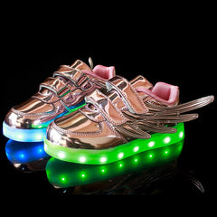 JawayKids usb charging glowing sneakers Kids Running led