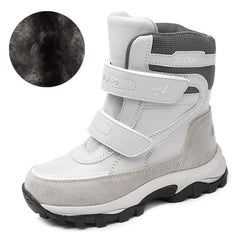 Classics Style Children Boots Hook Loop Boys Winter Shoes Round Toe Girls