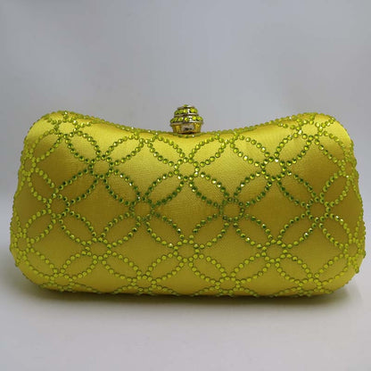 Flower Emerald Dark Green Rhinestone Crystal Clutch Evening Bags for Womens