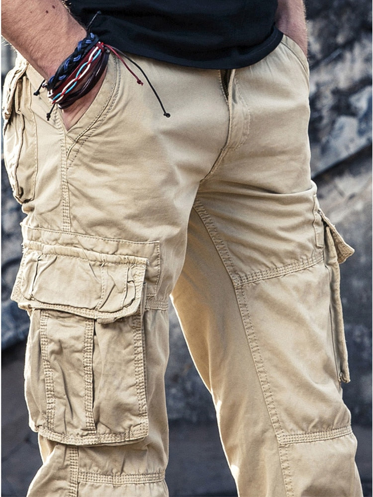 Men Cargo Pants Mens Casual Multi Pockets Military Large size 40