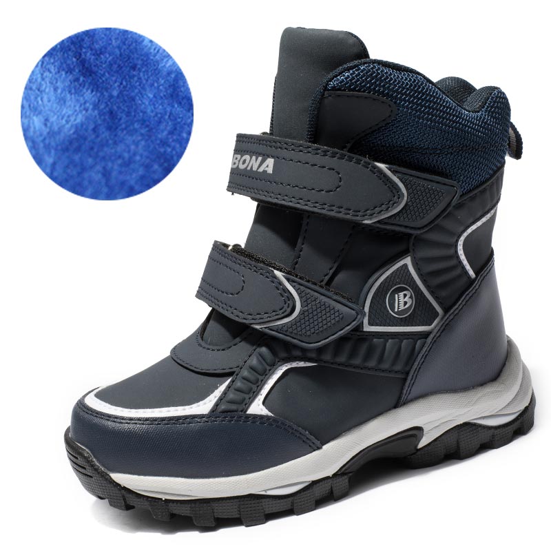Classics Style Children Boots Hook &amp; Loop Boys Snow Boots