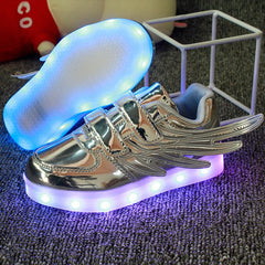 JawayKids usb charging glowing sneakers Kids Running led