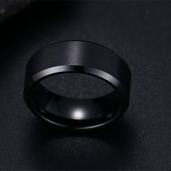 Fashion Charm Jewelry ring men stainless steel Black Rings For Women