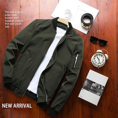 DIMUSI Spring Men Bomber Zipper Jacket Male Casual Streetwear