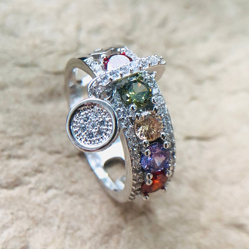 Vintage Rose Gold Filled Wedding Rings For Women Fashion Jewelry
