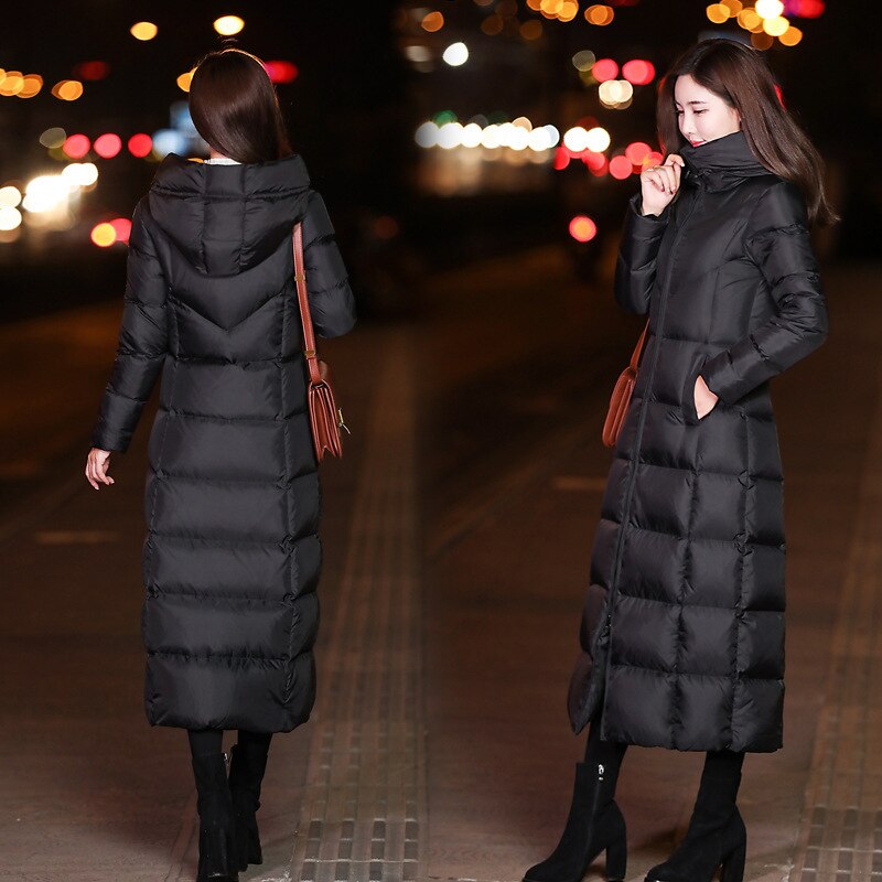 Winter Jackets Women Coat Female Slim Parka Over-Knee Cotton Coat