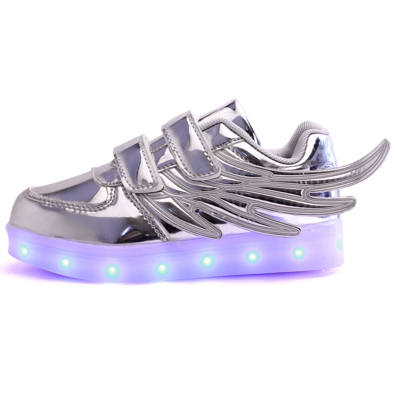 JawayKids usb charging glowing sneakers Kids Running led