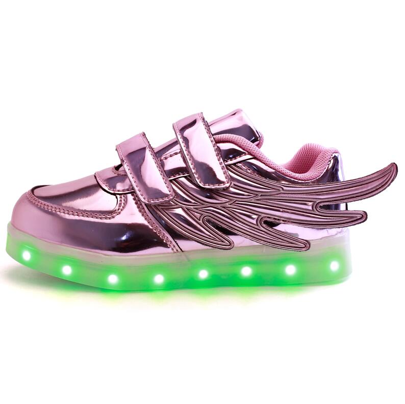 JawayKids usb charging glowing sneakers Kids Running led