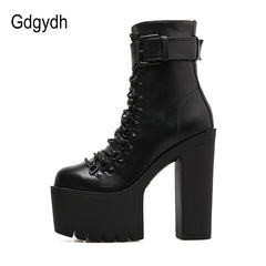 Fashion Motorcycle Boots Women Leather Spring Autumn Metal Buckle