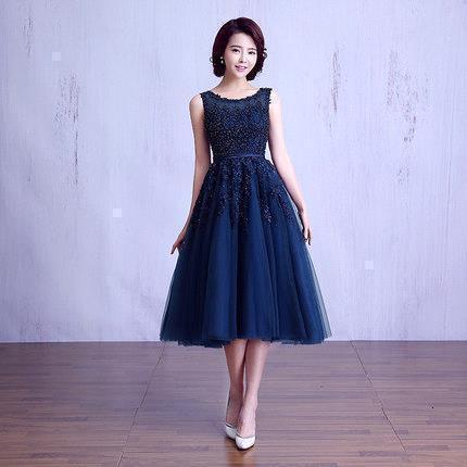 Homecoming Dresses: Lace Short Dress Prom Applique Beaded Prom Gown