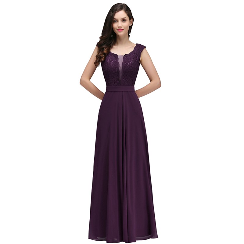 Homecoming Dresses: Long Prom Dresses Scoop Neck Lace Appliques A-Line