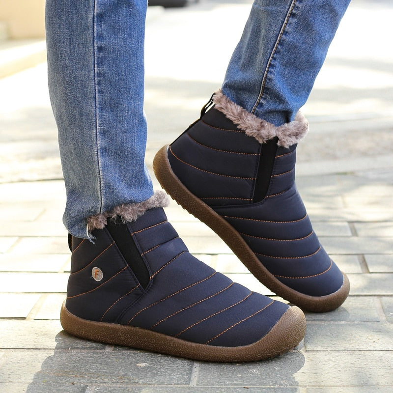 Men Winter Boots Women Warm Shoes Waterproof Non-slip