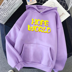 Women Hoodie Letter Print Pullover Ladies Women Tops Clothes