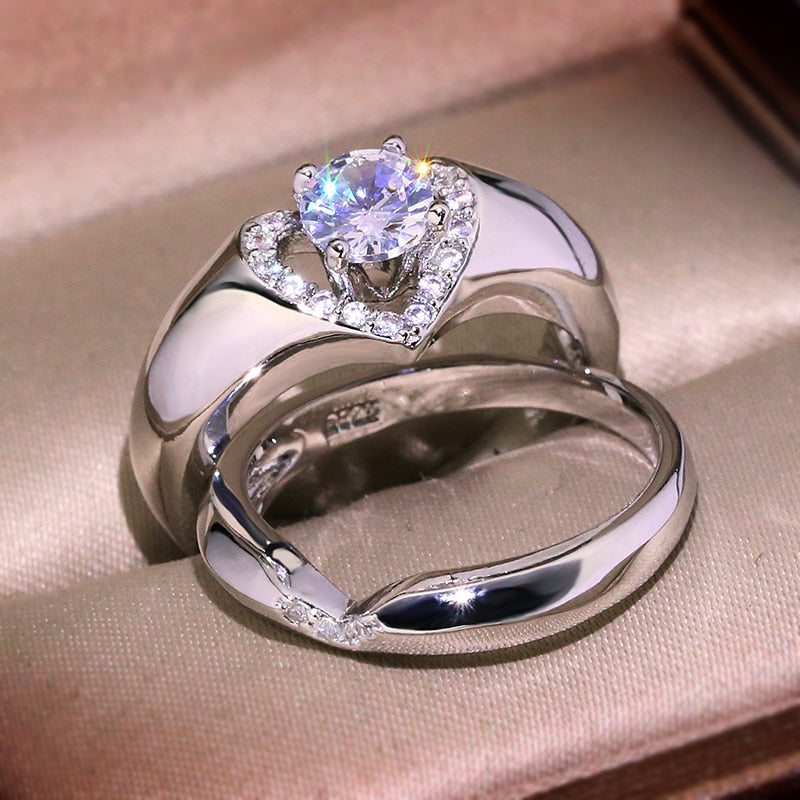 Vintage Rose Gold Filled Wedding Rings For Women Fashion Jewelry