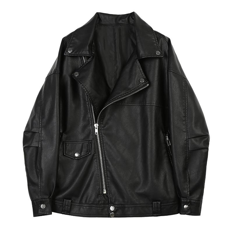 Fitaylor Autumn Women Faux Leather Jacket Casual Loose Soft Pu