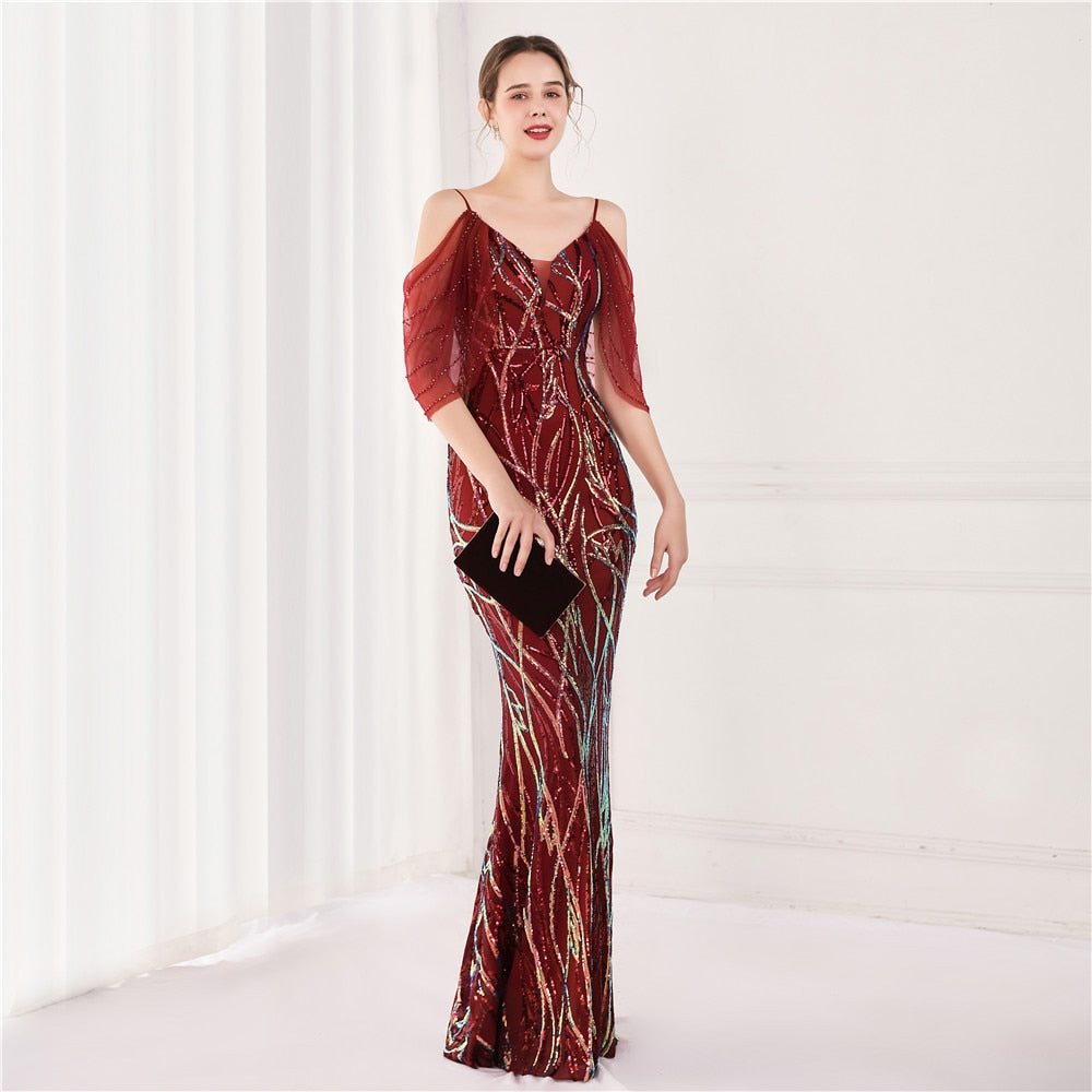 Homecoming Dresses: Spaghetti Strap Sequins Prom Dresses