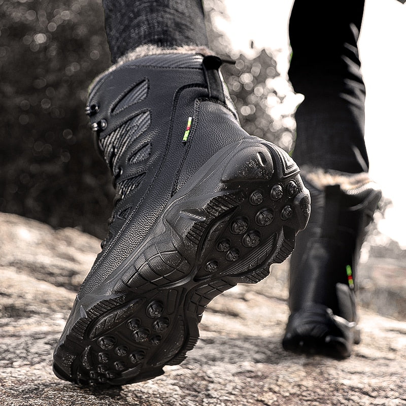 Winter Men Boots Large Size Plush Warm Snow Boots Outdoor Fashionable