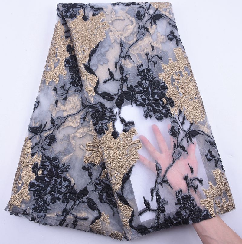 Brocade Jacquard Lace Fabric French Lace Fabric High Quality African Nigerian