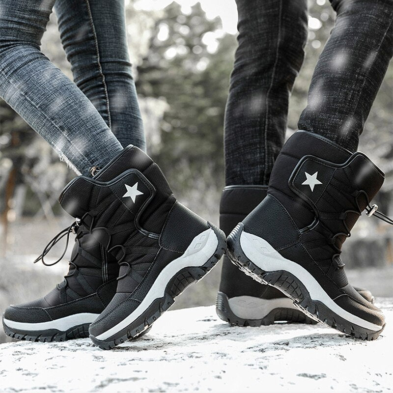 Snow Boots Men Waterproof Mens Winter Boots With Fur Winter Shoes
