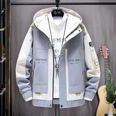 Fashion Mens Hooded Jacket Japanese Streetwear Autumn Winter Jacket