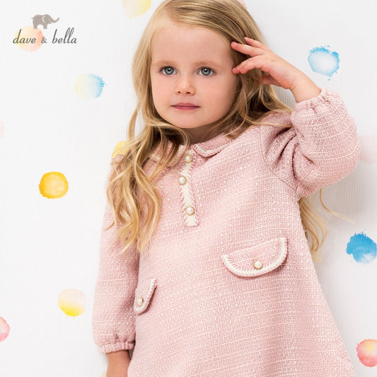 dave bella winter baby girl cute zipper dress children fashion party dress