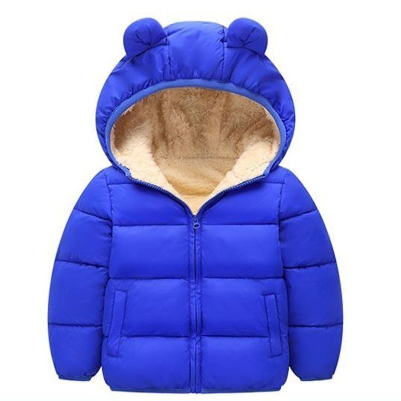 Winter Boys Hooded Outerwear Autumn Thicken Coat Children Baby Plus