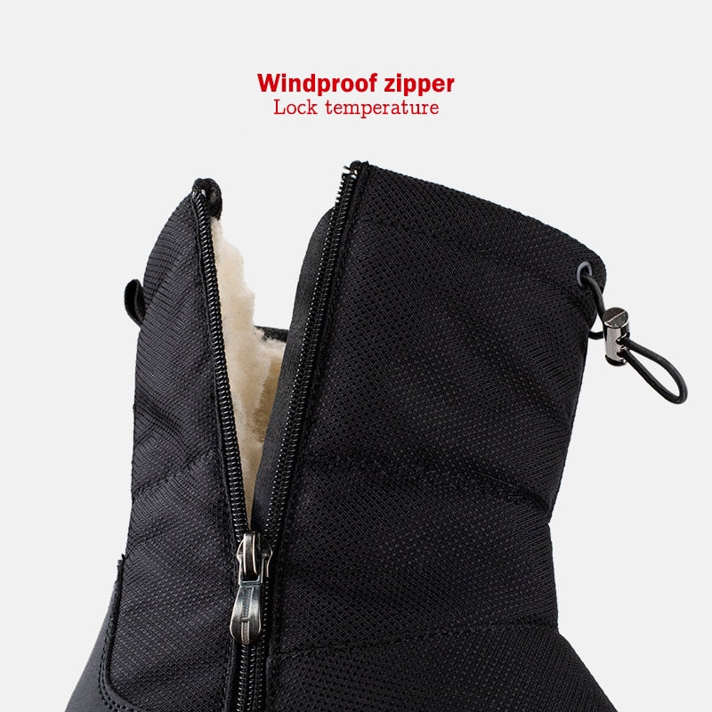Winter High Boots for Man Outdoor Travel Snow Boots Zipper Non-slip Cotton