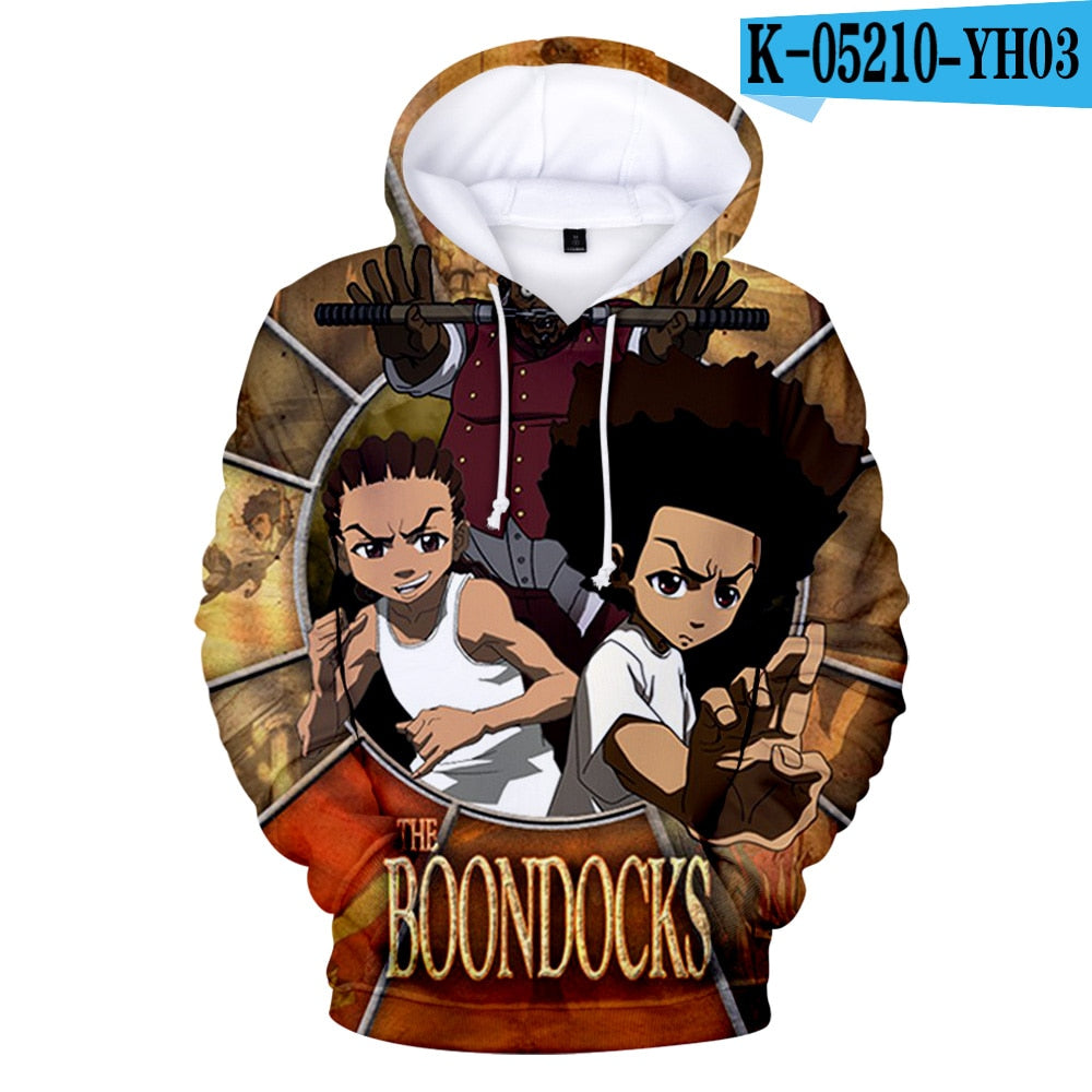 The Boondocks Hoodies 3D Long Sleeve Sweatshirt Men Hoodie Women